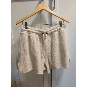 Aerie Cream Waffle Knit Women Shorts